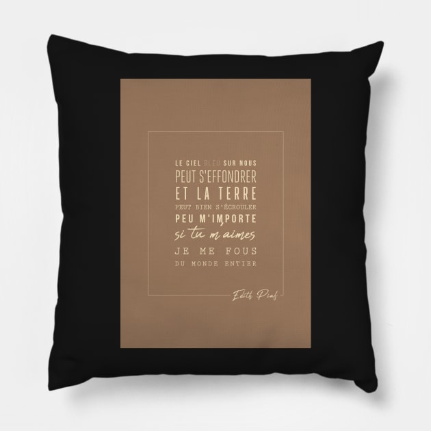 Edith Piaf - Edith Piaf - The hymn to love - Lyrics - Pillow by Labonneepoque