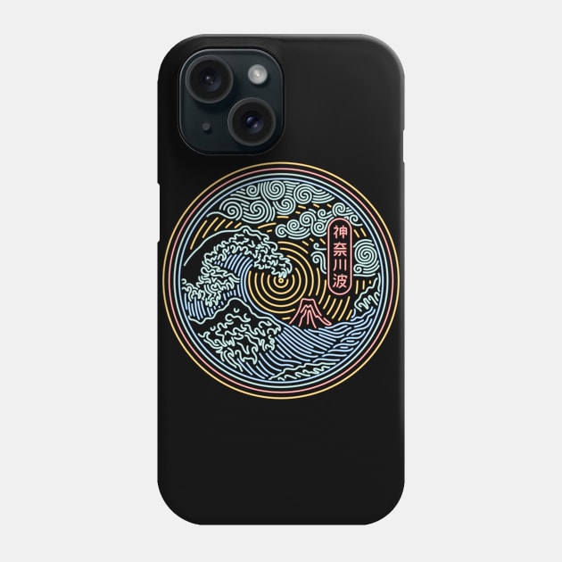 Neon Kanagawa Wave by Tobe Fonseca Phone Case by Tobe_Fonseca