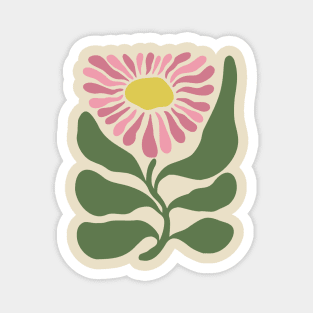 Flower print, Daisy flower, retro vibe Magnet