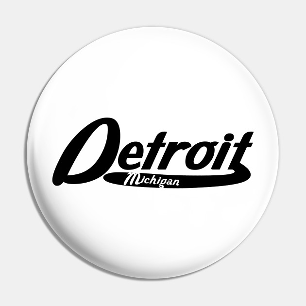 Detroit Michigan Vintage Logo Detroit Pin Teepublic