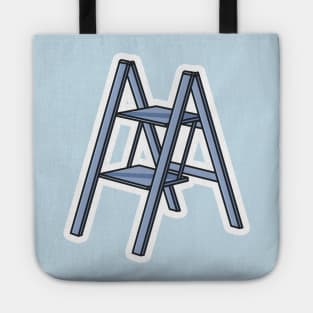Working Metal Stepladder Sticker vector illustration. Interior objects icon concept. Step ladders for domestic and construction needs sticker design icon logo. Tote