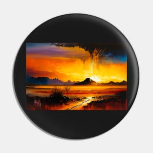 Vibrant Desert at Sunset Pin