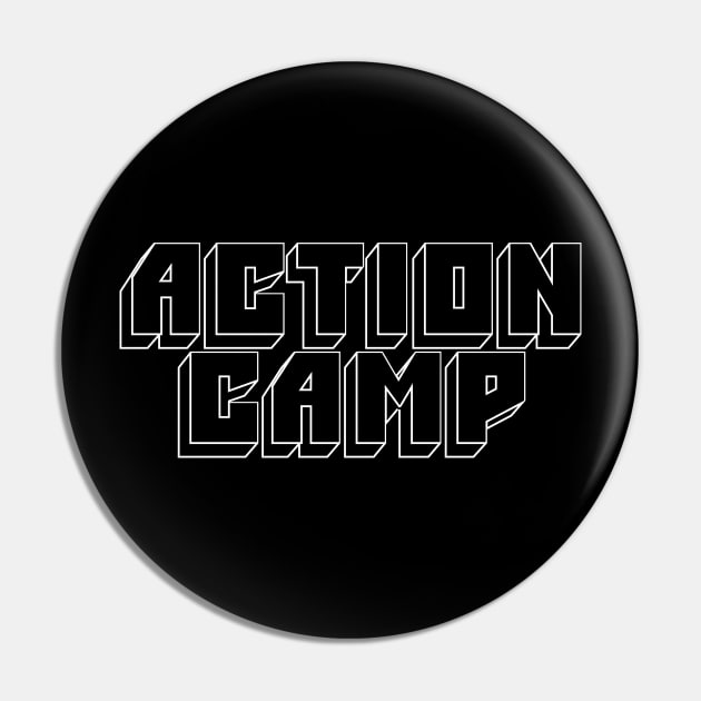 Action Camp Big Muff logo (white) Pin by ActionCamp