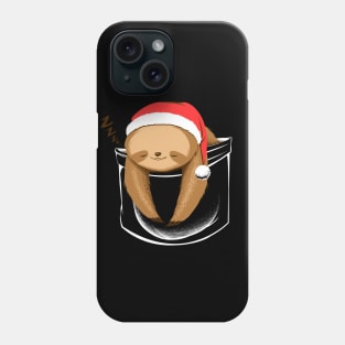 Sloth in a Pocket Xmas Black by Tobe Fonseca Phone Case