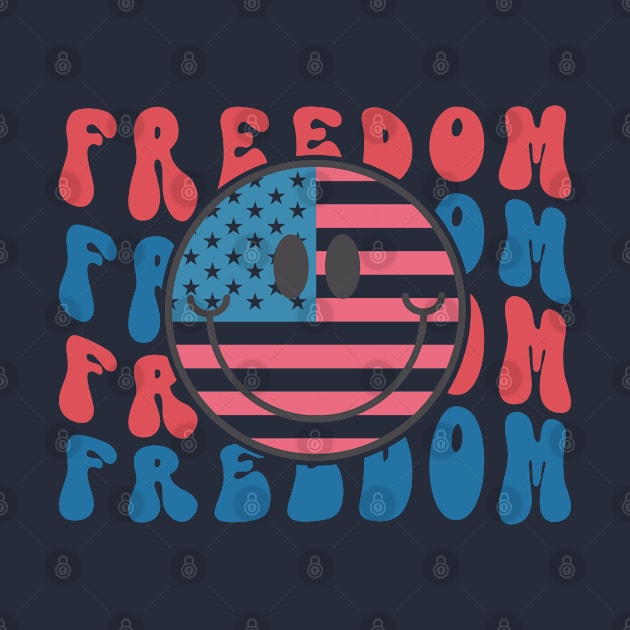 Retro American Freedom by  Big Foot Shirt Shop