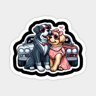 two dogs in love Magnet