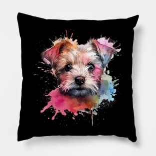 Watercolor dog Pillow