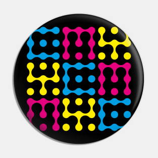 CMY Metaball Typography Pin