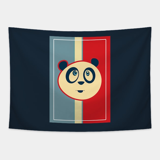 Panda Retro 3 Tapestry by adamzworld