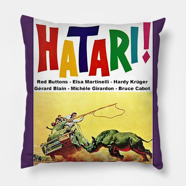 Hatari! Pillow by SciFi_Kaiju_Guy