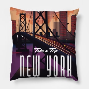 Take a Trip New York Pillow