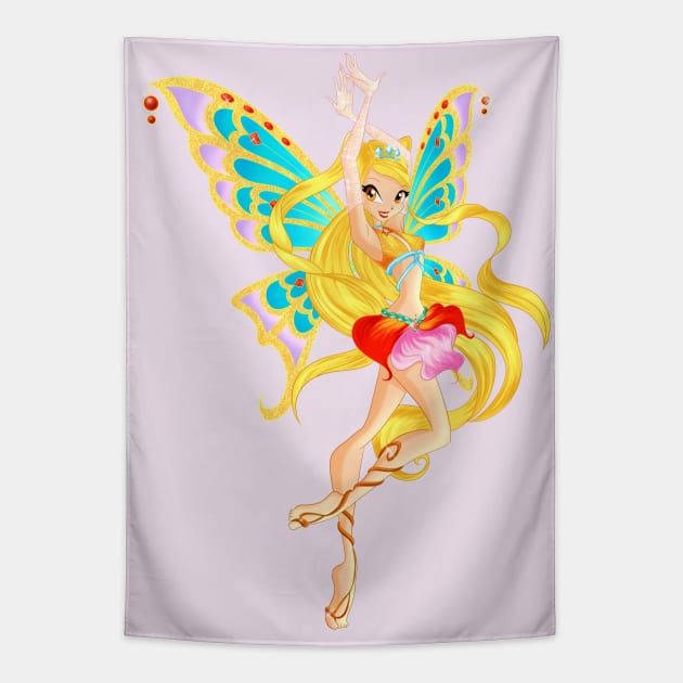 Winx Club - Stella Enchantix Tapestry by Nykos