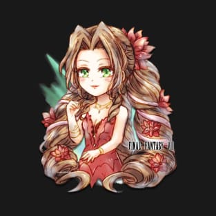 Final Fantasy 7 Remake Aerith Red Dress T-Shirt