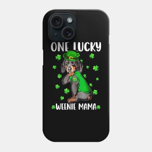 One Lucky Dachshund Mama Irish Saint Patrick's Day Phone Case