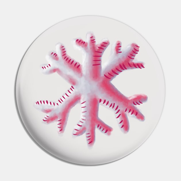 Fluffy Pink Snowflake Pin by Boriana Giormova