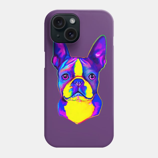 Boston Terrier in Colors Phone Case by PenguinCornerStore