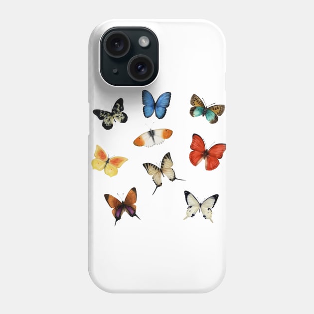 Butterflies of the world Phone Case by SaraFuentesArt