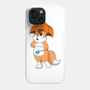 Fox with Umbrella Phone Case