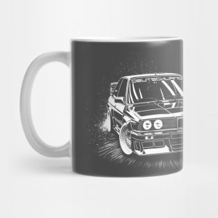 BMW 3 series, E30, illustration, black Coffee Mug