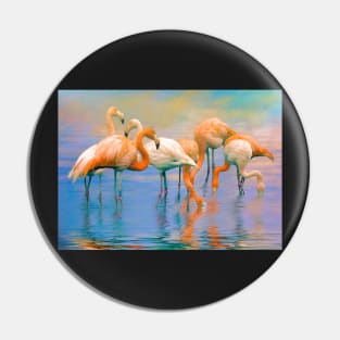 Caribbean Flamingos Pin