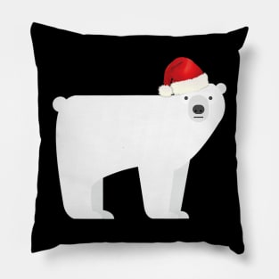 Christmas Polar Bear Santa Hat Pillow