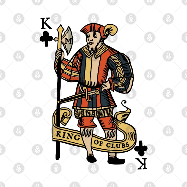 Original Standard Character of Playing Card King of Clubs by KewaleeTee
