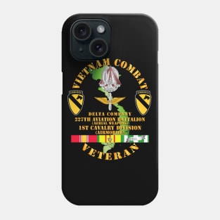 Vietnam Combat Cavalry Veteran w D Co - WPNS - 227th AVN Bn - 1st Cav Div Phone Case