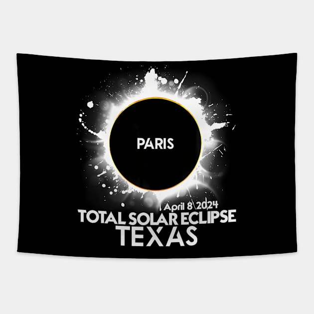 Total Solar Eclipse Paris Texas 2024 Totality Tapestry by SanJKaka