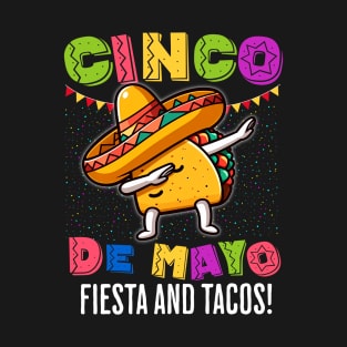 Fiesta Time! Dabbing Taco with Sombrero T-Shirt