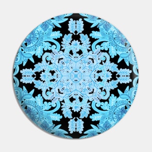 Symmetrical Pattern in Blue and Turquoise Pin