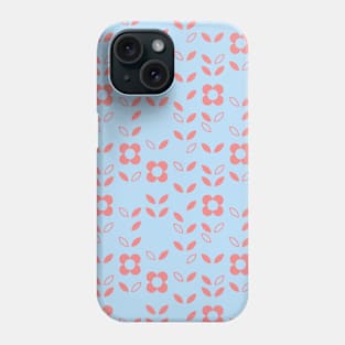 Red Geometric Floral Pattern Phone Case