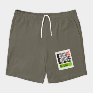 Upside Down Calculator 58008 (BOOBS) Shorts
