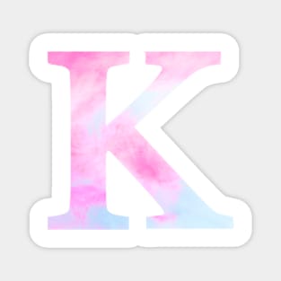 The Letter K Blue and Pink Design Magnet