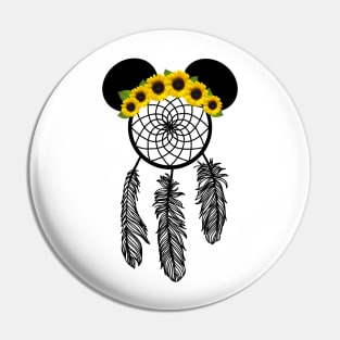 Sunflower Dream Catcher Pin