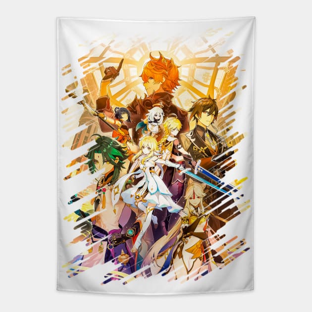 Aether and Lumine Tapestry by EnderZoloto