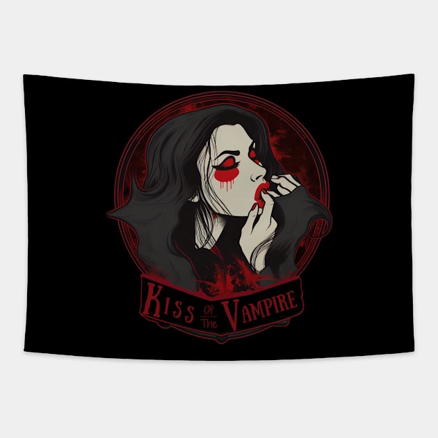 Kiss of the Vampire Tapestry by Saltwater Soul