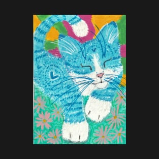 blue cat T-Shirt