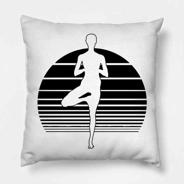 Yoga - Blurred Pillow by KC Happy Shop