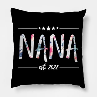 Nana Est 2022, floral Print Pillow