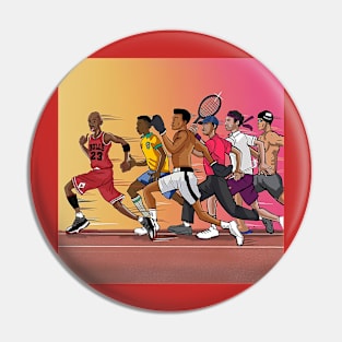 BASKETBALLART - GOAT OF THE GOAT Pin