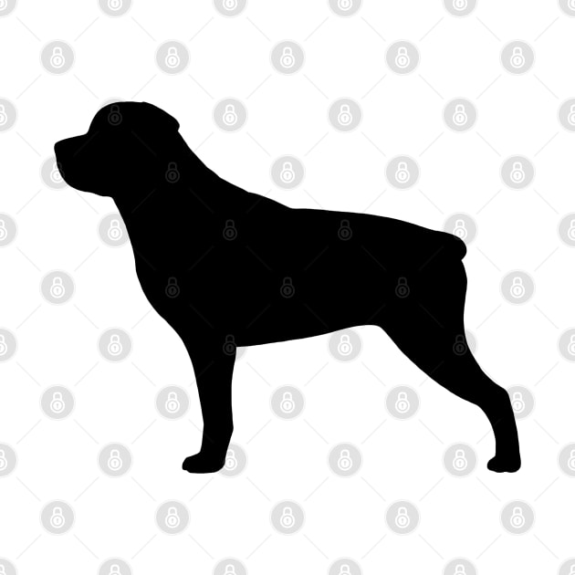 Black Rottweiler Silhouette by Coffee Squirrel