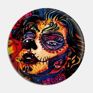 catrina orange Pin