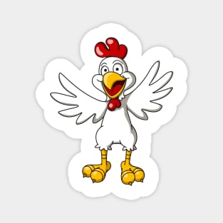 Happy Cartoon Chicken Magnet