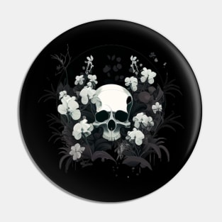 Flower skull Pin