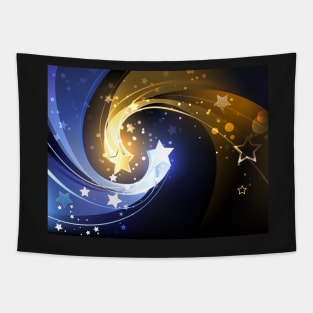 Background with Two Contrasting Stars Tapestry