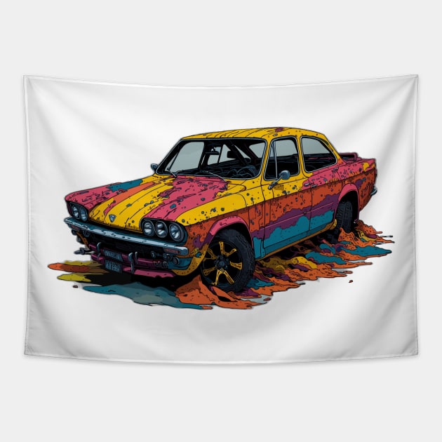 retro car Tapestry by Retro Project