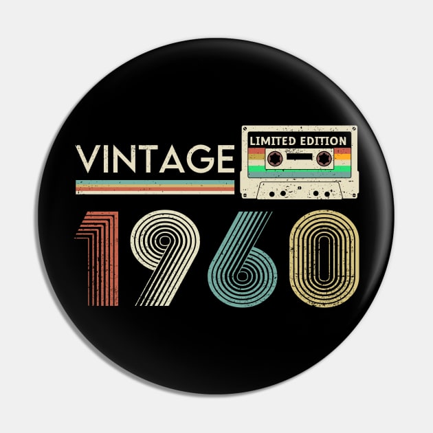 Vintage 1960 Limited Cassette Pin by xylalevans