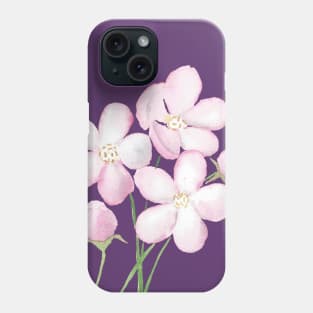 Apple blossoms, floral watercolor painting Phone Case