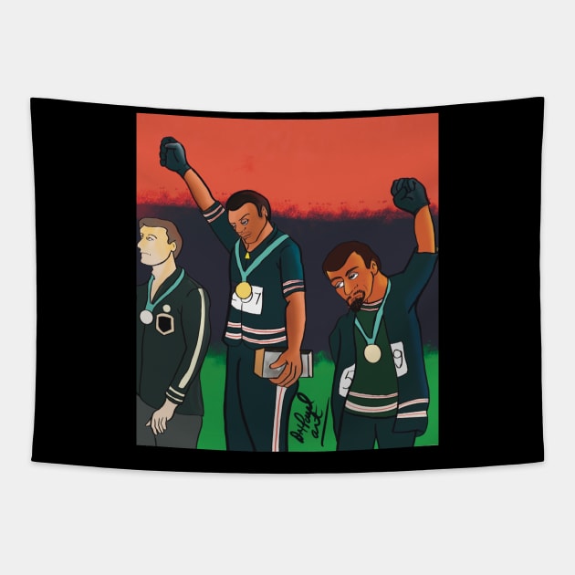 Tommie Smith and John Carlos Tapestry by Dr Paul Art