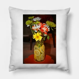 Lemon Water For Flowers Pillow